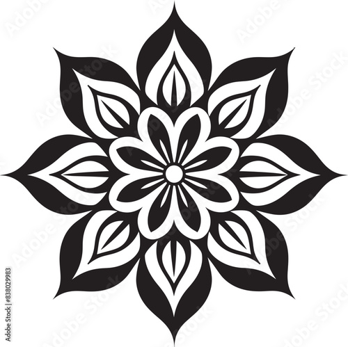 Intricate Mandala Logo Geometric Design Geometric Floral Emblem Stylish Mandala