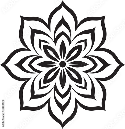 Vintage Mandala Icon Stylish Emblem Mandala Circle Emblem Artistic Pattern