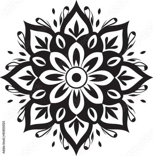 Geometric Floral Design Minimalistic Vector Mandala Artistic Emblem Elegant Mandala