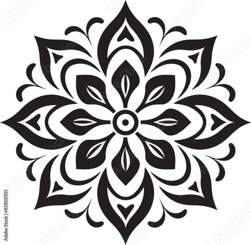 Vintage Mandala Badge Artistic Design Mandala Circle Icon Modern Mandala