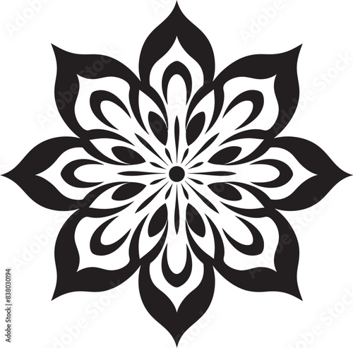 Ornate Mandala Symbol Geometric Mandala Geometric Floral Emblem Stylish Vector