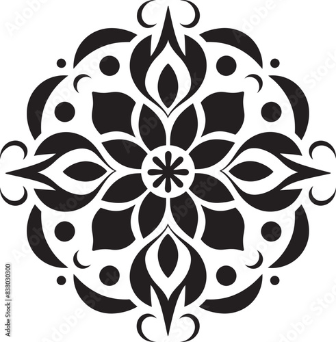 Mandala Pattern Icon Elegant Floral Emblem Abstract Floral Mandala Modern Logo Design