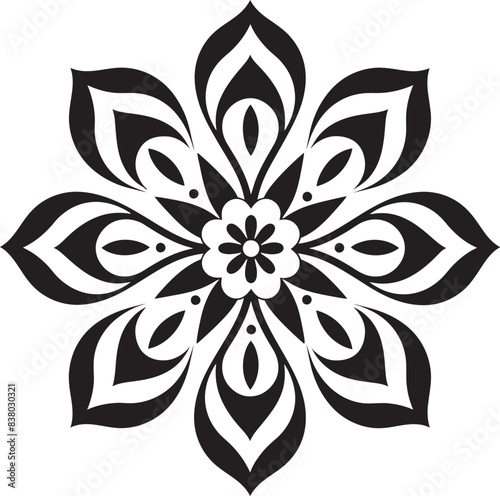 Mandala Circle Logo Retro Symbol Abstract Mandala Icon Elegant Vector Art