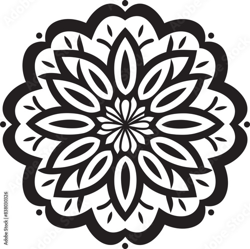 Vintage Mandala Emblem Stylish Vector Design Mandala Circle Logo Retro Symbol