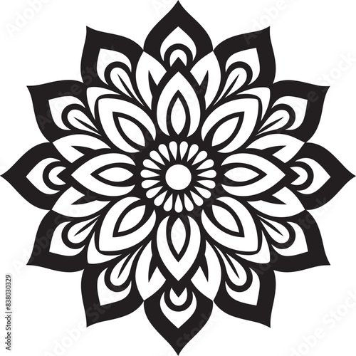Modern Mandala Logo Geometric Floral Symbol Elegant Mandala Pattern Emblem Minimalist Design