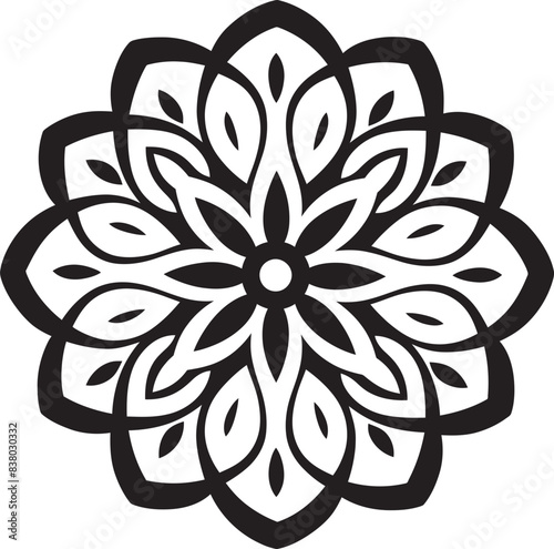 Abstract Floral Mandala Design Geometric Vector Art Stylish Mandala Emblem Elegant Logo Concept