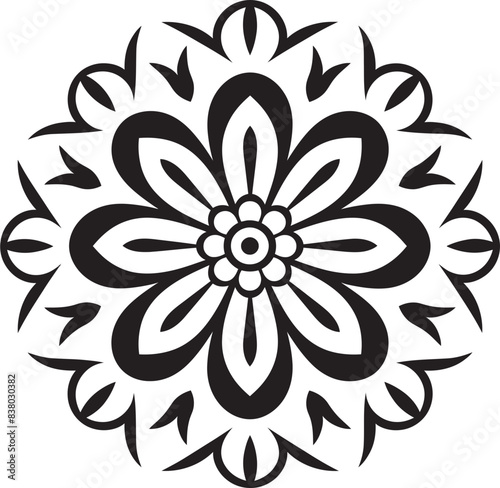 Artistic Mandala Pattern Icon Intricate Emblem Stylish Floral Mandala Design Elegant Vector Symbol