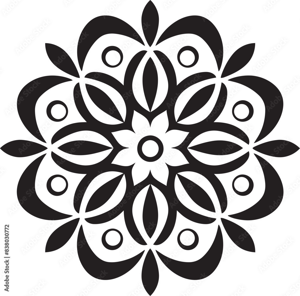 Fototapeta premium Abstract Floral Mandala Modern Logo Design Geometric Mandala Symbol Stylish Vector Art