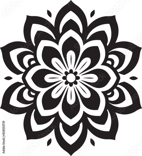 Vintage Mandala Icon Retro Vector Symbol Geometric Mandala Emblem Minimalistic Pattern Icon