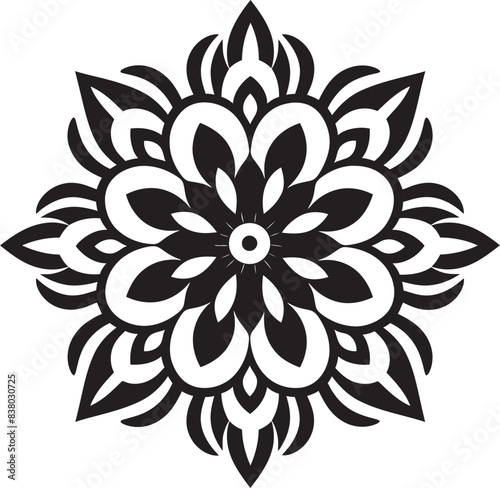 Elegant Mandala Logo Stylish Vector Design Retro Floral Mandala Emblem Vintage Badge