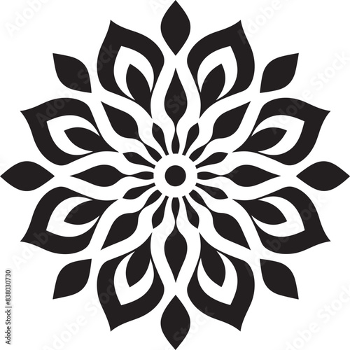 Geometric Mandala Emblem Minimalistic Pattern Icon Artistic Mandala Pattern Icon Modern Emblem