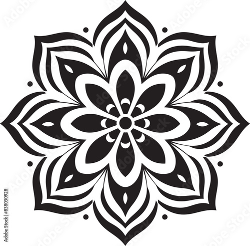 Stylish Mandala Emblem Elegant Emblem Vintage Mandala Symbol Retro Vector Design