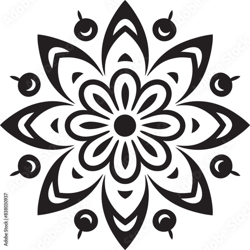 Elegant Floral Mandala Icon Stylish Badge Modern Mandala Emblem Abstract Vector Art