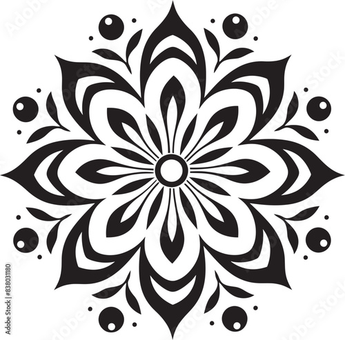 Stylish Mandala Badge Elegant Symbol Vintage Mandala Symbol Retro Vector Design