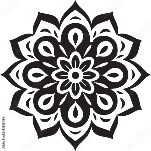 Stylish Mandala Emblem Elegant Logo Concept Vintage Mandala Symbol Retro Badge Design