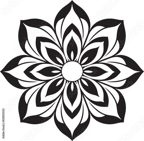 Intricate Floral Mandala Modern Design Geometric Mandala Symbol Stylish Vector Art