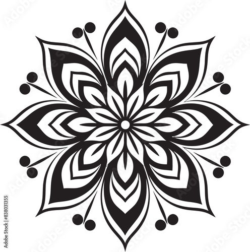 Modern Mandala Emblem Geometric Floral Symbol Elegant Mandala Pattern Minimalist Design