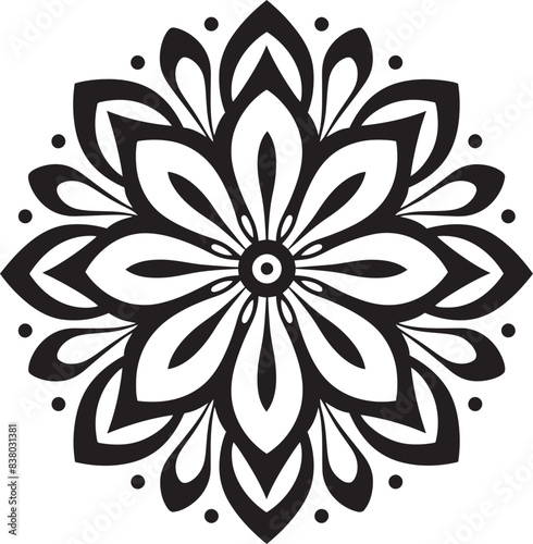 Elegant Mandala Icon Stylish Vector Design Minimalist Mandala Pattern Emblem Abstract Emblem