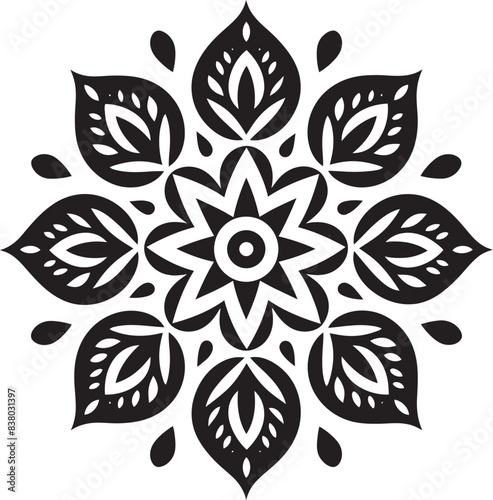 Abstract Mandala Emblem Intricate Vector Pattern Stylish Mandala Symbol Elegant Vector Symbol