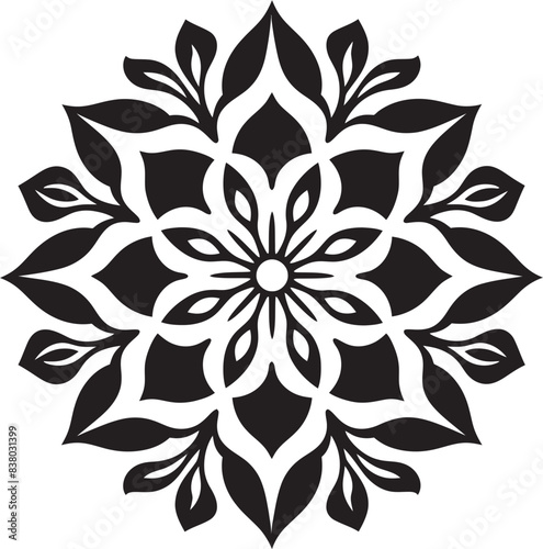 Stylish Mandala Symbol Elegant Vector Symbol Vintage Mandala Logo Retro Badge Icon