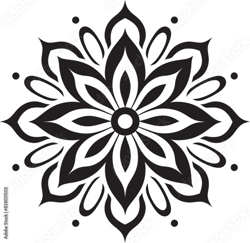 Stylish Mandala Badge Elegant Symbol Vintage Mandala Symbol Retro Vector Art