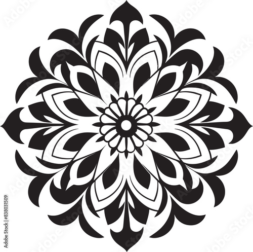 Abstract Mandala Emblem Intricate Floral Vector Stylish Mandala Badge Elegant Symbol