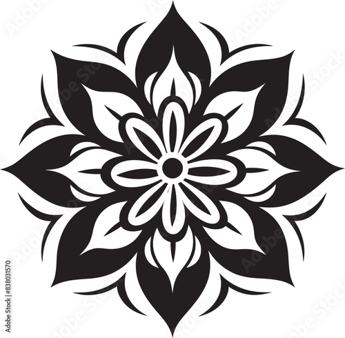Elegant Mandala Design Stylish Vector Badge Retro Mandala Symbol Vintage Emblem