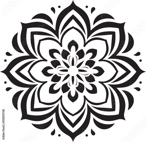 Floral Mandala Icon Stylish Design Mandala Circle Logo Modern Vector Symbol