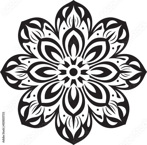 Vintage Mandala Pattern Geometric Emblem Mandala Ornament Symbol Artistic Vector Design