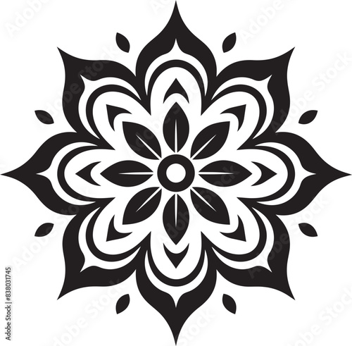 Mandala Circle Logo Modern Vector Symbol Vintage Mandala Pattern Geometric Emblem
