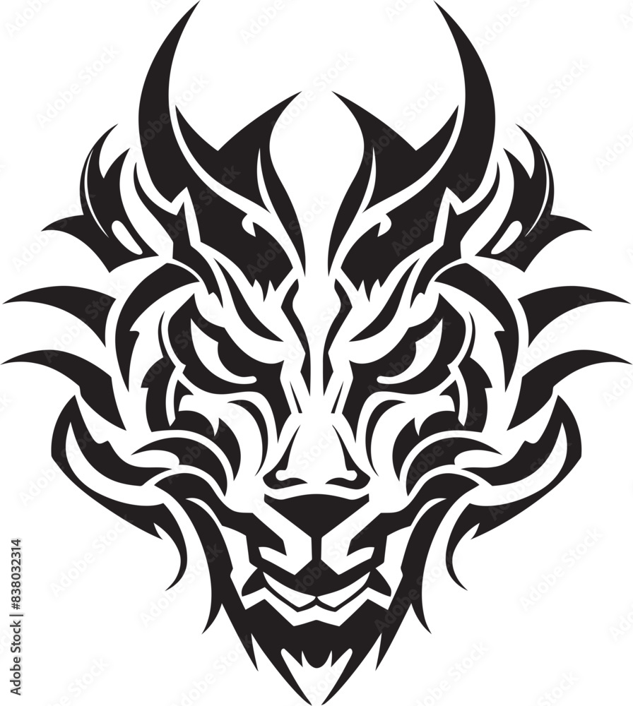 Vector Dragon Head Symbol Frontal Design Dragon Head Illustration Fantasy Art Vector Dragon Head Symbol Frontal Design Dragon Head Illustration Fantasy Art