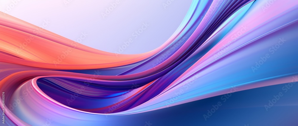 Abstract background with colorful curves and waves, blue purple gradient Abstract background with colorful curves and waves, blue purple gradient