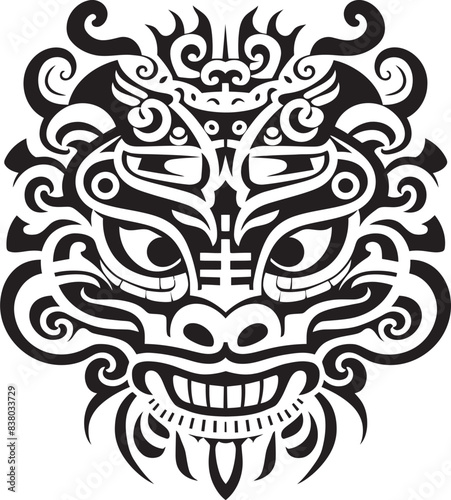 Frontal Dragon Head Badge Vector Design Dragon Head Art Fantasy Creature Emblem