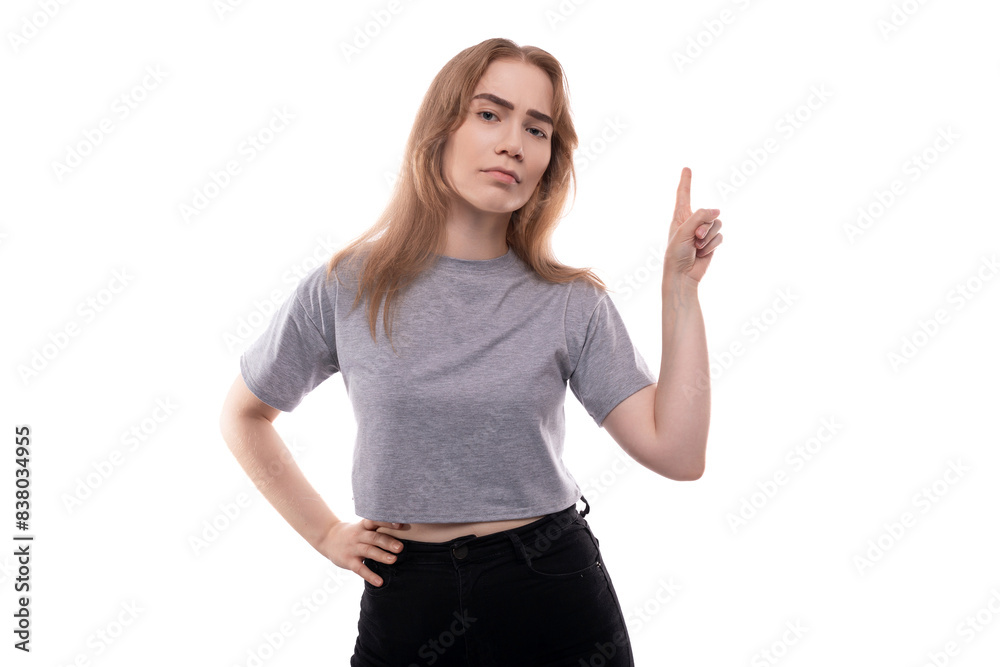 European teenager girl with blond hair and braces is upset European teenager girl with blond hair and braces is upset