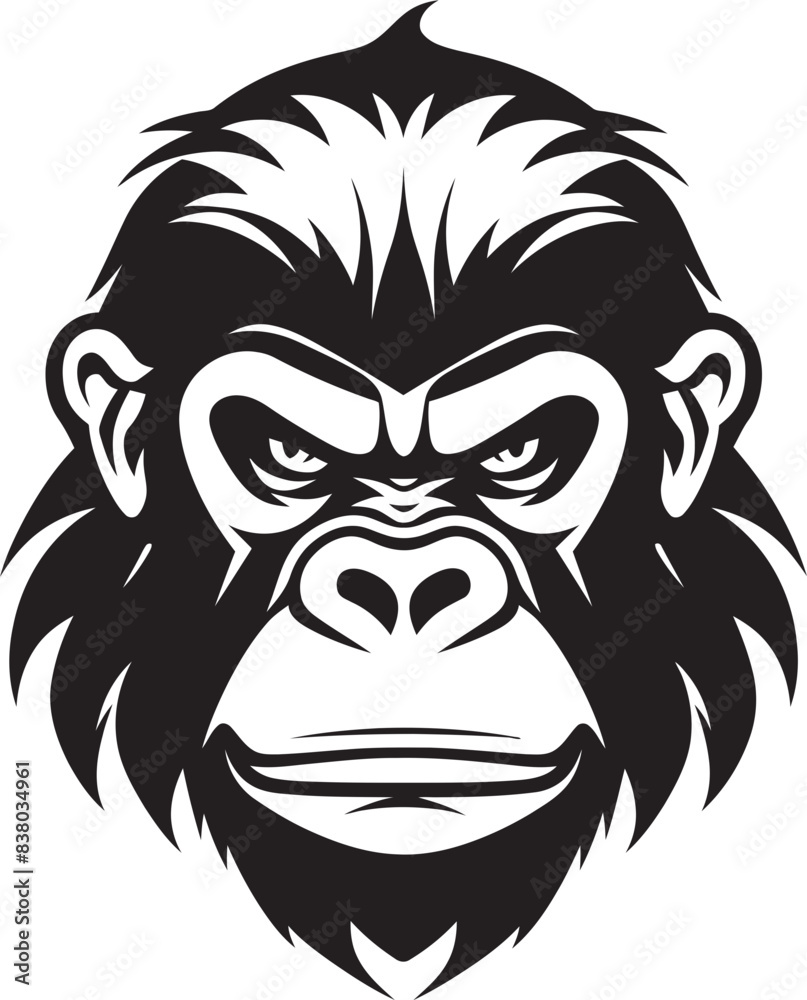 Funky Monkey Icon Graphic Emblem Ape Character Badge Funky Design Funky Monkey Icon Graphic Emblem Ape Character Badge Funky Design
