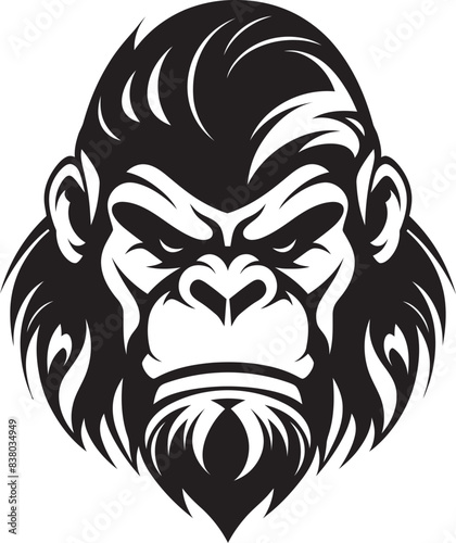 Funky Ape Symbol Character Design Cartoon Ape Logo Vector Illustration