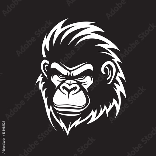 Cartoon Ape Icon Vector Illustration Funky Monkey Icon Character Design