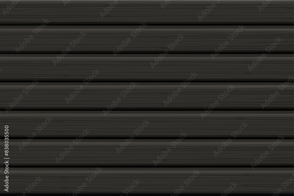 Realistic dark grey wooden surface background. Top view. Hand drawn vector art.