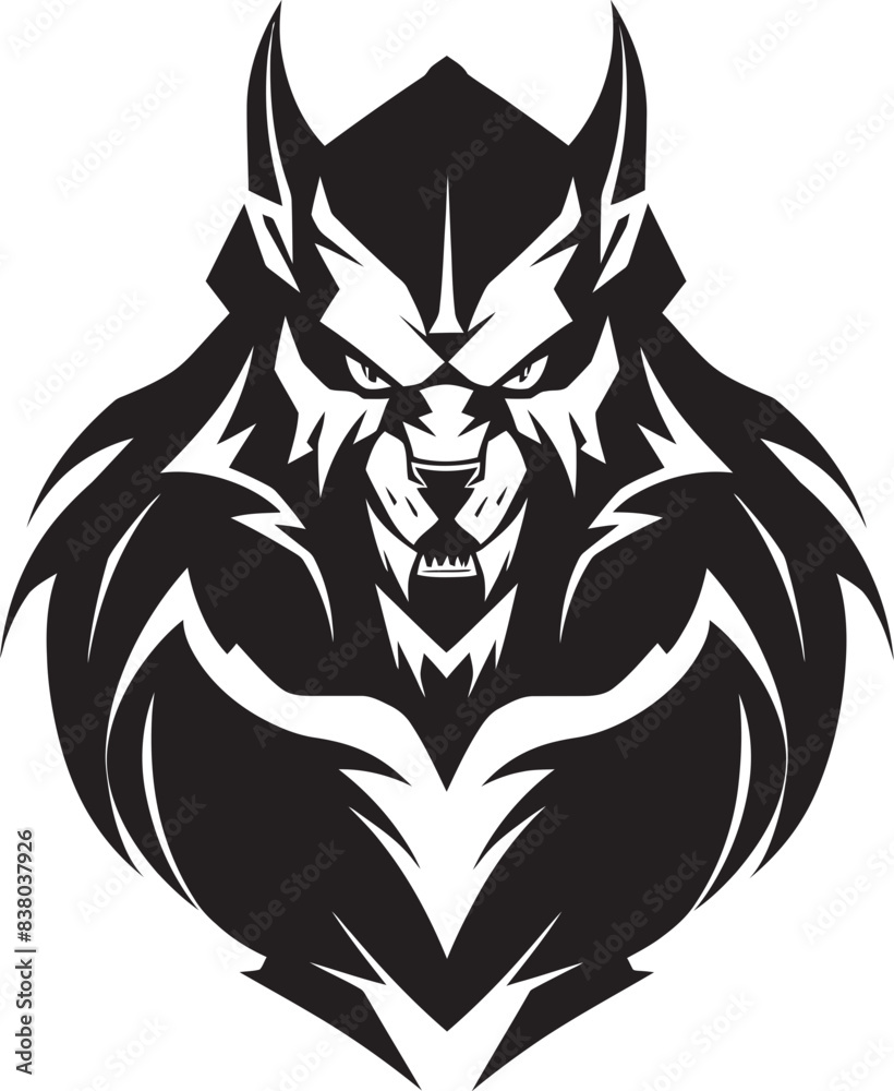 Massive Wolf Artwork Predatory Design Predatory Alpha Wolf Symbol Vector Emblem Massive Wolf Artwork Predatory Design Predatory Alpha Wolf Symbol Vector Emblem