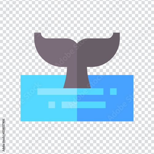 Whale icon vector design. flat vector illustration. Pixel perfect 64 x 64. Vector illustration simple symbol in eps 10