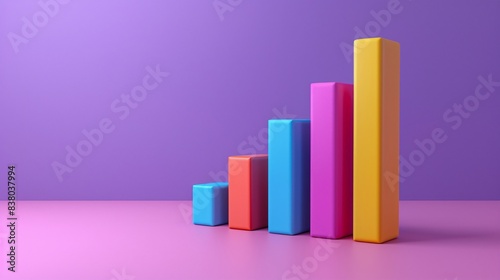 Colorful 3D bar chart on a purple background representing business growth and data visualization. Ideal for statistics and analytics projects. 3D Illustration. Free Download Colorful 3D bar chart on a purple background representing business growth and data visualization. Ideal for statistics and analytics projects. 3D Illustration. - GFXLoad