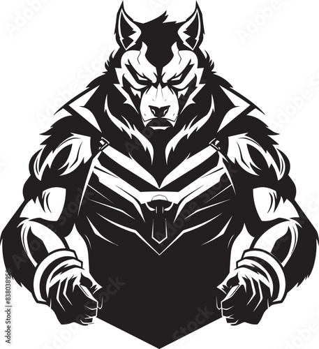 Ancient Spirit Wolf Icon Vector Illustration Silent Stalker Wolf Badge Predator Symbol