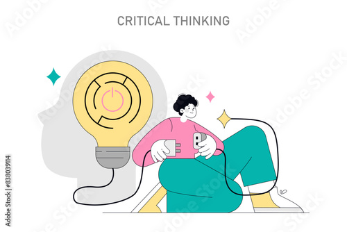 Soft Skills Flat Vector illustration.