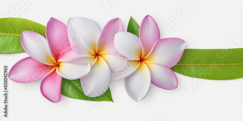 Frangipani plumeria flower isolated on white background