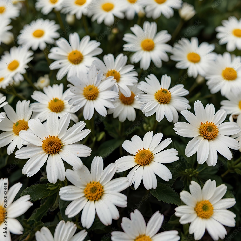 Fototapeta premium daisies in a row