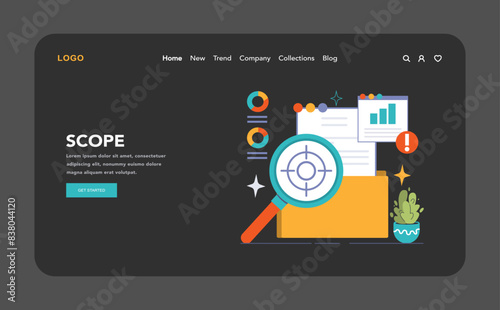 Project scope concept. Flat vector illustration