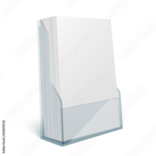 Blank Flyer Glass Or Plastic Transparent Stand