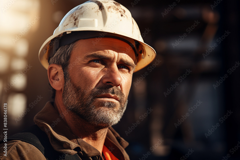 Created with generative ai image of successful businessman professional builder in hardhat Created with generative ai image of successful businessman professional builder in hardhat
