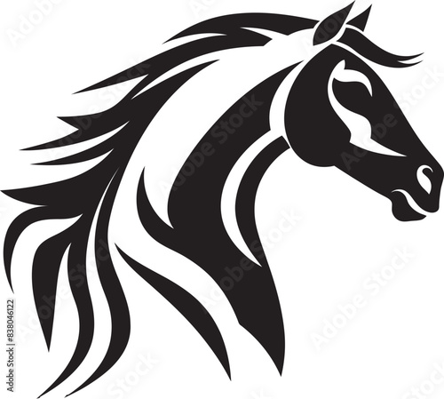 Dynamic Horse Jump Logo Icon Design Sleek Horse Profile Icon Vector Art
