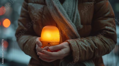 A rechargeable pocket hand warmer.  photo